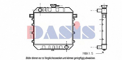 AKS DASIS 150080n -  Радиатор, охлаждение двигателя